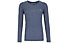 Ortovox 185 Merino Mountain LS - maglietta tecnica - donna, night blue blend