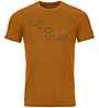 Ortovox 185 Merino Tangram Logo Ts M - maglietta tecnica - uomo, Orange
