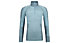 Ortovox Competition Zip Neck W - maglietta tecnica maniche lunghe - donna, Light Blue
