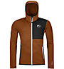 Ortovox Fleece Hoody - felpa in pile con cappuccio - uomo, Brown/Black