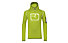 Ortovox Merino Fleece maglia con cappuccio e logo, Happy Green