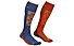 Ortovox Merino Tour Compression - calze da sci alpinismo - uomo, Blue/Orange