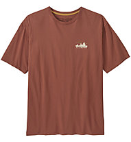 Patagonia M's '73 Skyline Organic T-Shirt - Herren, Dark Red/White