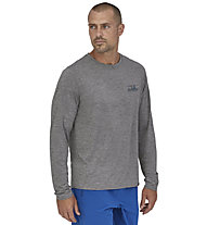 Patagonia M´s Long-Sleeved Capilene® Cool - maglia manica lunga - uomo, Grey/Red/Blue
