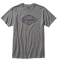 Patagonia Fitz Roy Cotton Poly - Wander T-Shirt - Herren, Grey