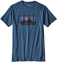 Patagonia Logo Coton Poly - T-Shirt trekking - uomo, Blue