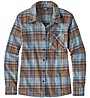 Patagonia Heywood Flannel - camicia a maniche lunghe trekking - donna, Light Blue/Brown