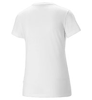 Puma Essentials-Metallic Logo Tee - T-shirt - donna, White/Grey