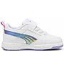 Puma Rebound V6 Jr - Sneakers - Mädchen , White/Blue/Purple