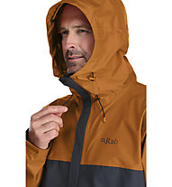 Rab Downpour Eco - giacca trekking - uomo, Brown/Grey