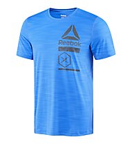 Reebok ActiveChill Zoned Graphic - Trainingsshirt - Herren, Light Blue