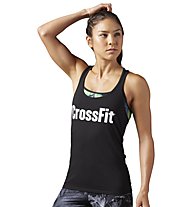 Reebok Crossfit F.E.F Grafic - Top fitness - donna, Black