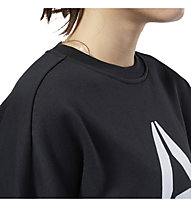 Reebok Workout Ready Big Logo - Sweatshirt - Damen, Black/White