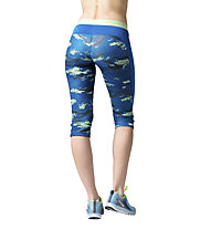 Reebok Workout Ready Camo Capri - pantalone 3/4 donna, Blue Sport/Seafoam Green