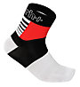 rh+ Zeta Sock 9 Fahrradsocken, Black/White/Red