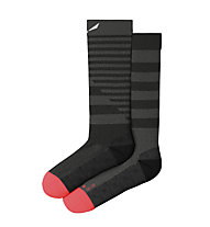 Salewa Fanes Hybrid Stripes - lange Socken - Damen , Dark Grey/Pink