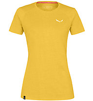 Salewa Puez Dolomites Hemp W - T-shirt - donna, Yellow/White