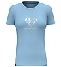 Salewa Pure Heart Dry W - T-Shirt - Damen, Light Blue/White