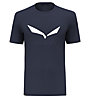 Salewa Solidlogo Dri-Release - T-shirt trekking - uomo, Dark Blue/White/Dark Blue