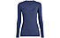 Salewa Solidlogo Dry - maglia a maniche lunghe - donna, Blue/Blue