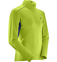 Salomon Agile Warm HZ Mid M - maglia running - uomo, Green/Blue