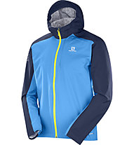 Salomon Bonatti WP - giacca trail running con cappuccio - uomo, Light Blue