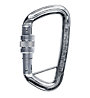 Singing Rock D Carabiner Screw Lock with Bar, Polished