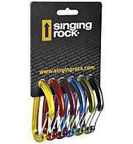 Singing Rock Vision Straight 6 Pack - set moschettoni, Multicolor