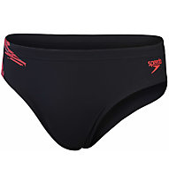 Speedo 7cm Tech Panel M - slip costume - uomo, Black/Red