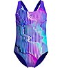 Speedo Digital Allover Splashback Jr - costume intero - ragazza, Violet/Blue