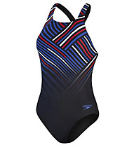 Speedo Digital Placement Medalist - Badeanzug - Damen, Black/Red/Blue