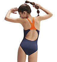 Speedo Digital Splashback - Badeanzug - Mädchen, Blue/Orange