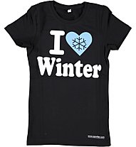 Sportler I Love Winter - T Shirt - Kinder, Black