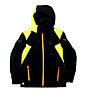 Spyder Boy's Speed Skijacke Kinder Skijacke mit Kapuze, Black/Bryte Yellow