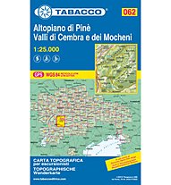 Tabacco Carta N.062 Altopiano di Pinè - Valli di Cembra e dei Mocheni - 1:25.000, 1 : 25.000
