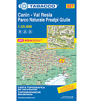 Tabacco Carta N. 027 Canìn - Val Resia - Parco Naturale Prealpi Giulie (1:25.000), 1:25.000