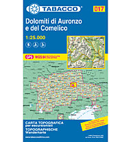 Tabacco Carta N° 017 Dolomiti di Auronzo e del Comelico (1:25.000), 1:25.000