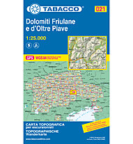 Tabacco Karte N. 021 Dolomiti Friulane e d'oltre Piave - 1:25.000, 1:25.000
