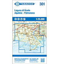 Tabacco Karte N.301 Laguna di Grado - Aquileia - Palmanova - 1:25.000 , 1:25.000