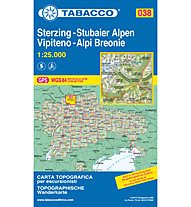 Tabacco Carta N.038 Vipiteno, Alpi Breonie - 1:25.000, 1:25.000