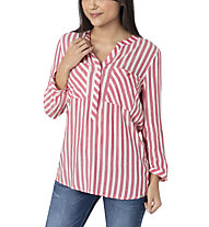 Timezone Striped Henley - camicia a maniche lunghe - donna, Pink/White