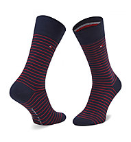 Tommy Hilfiger TH Small Stripe 2 P - Lange Socken - Herren, Red/Blue