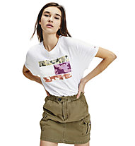 Tommy Jeans Camo Flag Tommy - T-Shirt - Damen, White