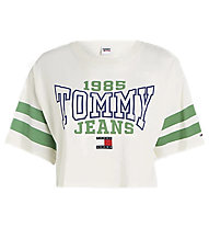 Tommy Jeans College Crop - T-Shirt - Damen, White/Green