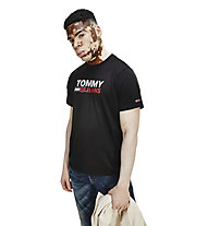 Tommy Jeans Corp Logo - T-shirt - Herren, Black