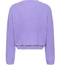 Tommy Jeans Crop Furry Cardigan - Pullover - Damen, Purple