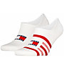 Tommy Jeans Footie Stripes - calzini corti, Red/White