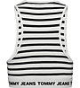 Tommy Jeans Logo Wb Crop Stripe - top - donna, Black/White