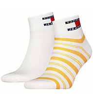 Tommy Jeans Quarter Stripes - kurze Socken, Yellow
