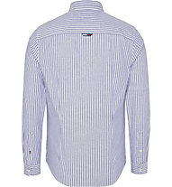 Tommy Jeans Stretch Oxford Stripe - camicia a maniche lunghe - uomo , Blue/White